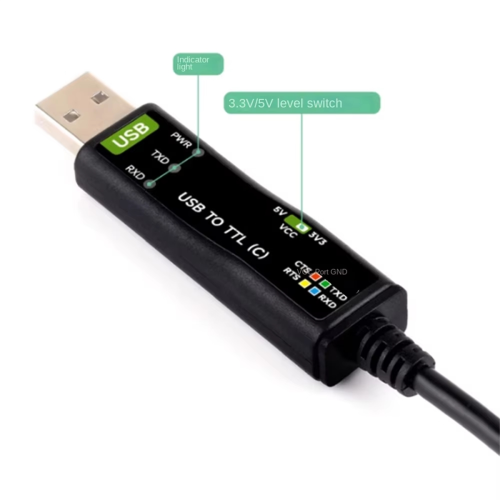 Circuit de protection d'interface 6 broches pour câble série USB vers TTL(C) 2