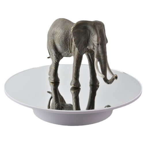 25cm 360 Degree Silver Mirror Panoramic Display Rotating Turntable