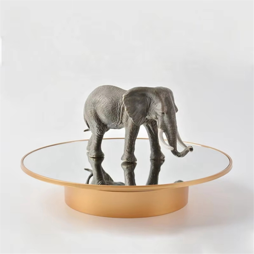 25cm 360 Degree Gold Mirror Panoramic Display Rotating Turntable 1