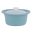 Silicone Microwave Steamer Pot with Handle & Lid Blue 1