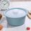Silicone Microwave Steamer Pot with Handle & Lid Blue 3