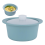 Silicone Microwave Steamer Pot with Handle & Lid Blue 2