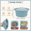 Silicone Microwave Steamer Pot with Handle & Lid Blue 6