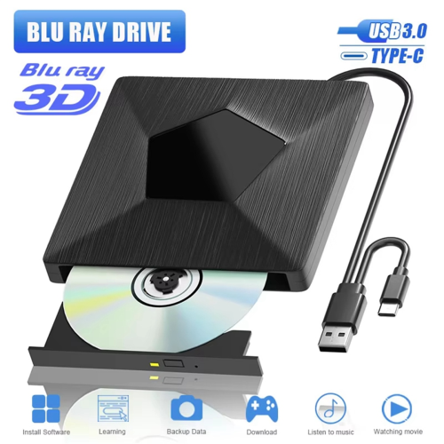 External Bluray Drive Burner Portable for PC Laptop 1