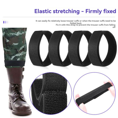 6 Pcs Boot Blousers Elastic Straps Ankle Hook Loop 1