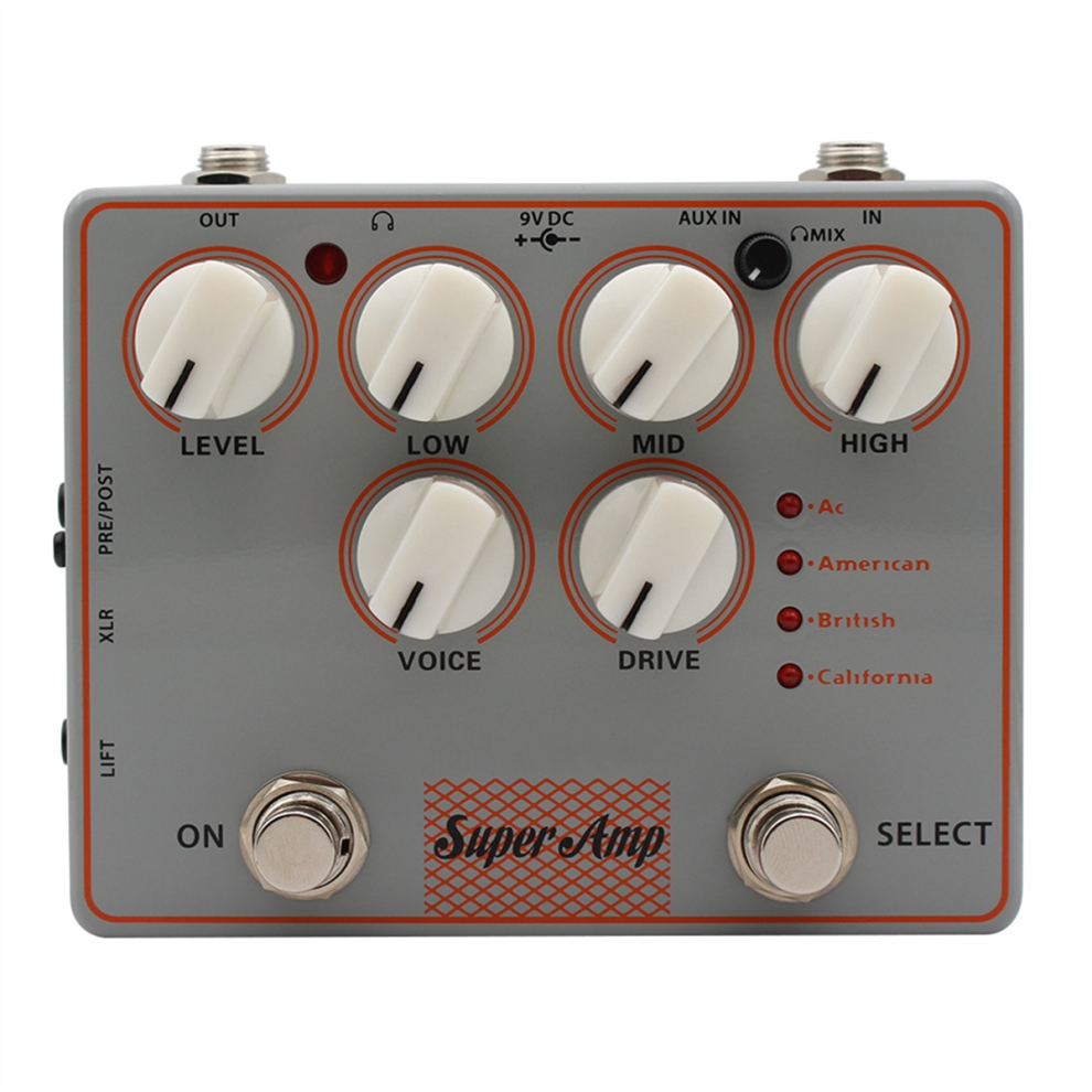 Preamp/Direct Box Super Amp 4-Box Simulation Di Headphone Aux 4713813155534