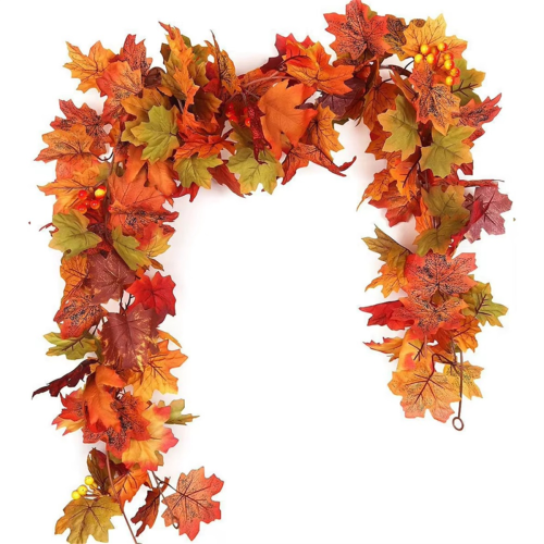 Artificial Maple Leaf Garland Autumn Decoration
