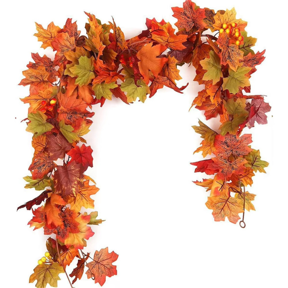 Artificial Maple Leaf Garland Autumn Decoration