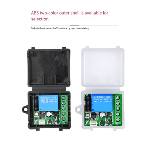 433Mhz Wireless Remote Control Switch DC 12V 1CH Relay Receiver White 2