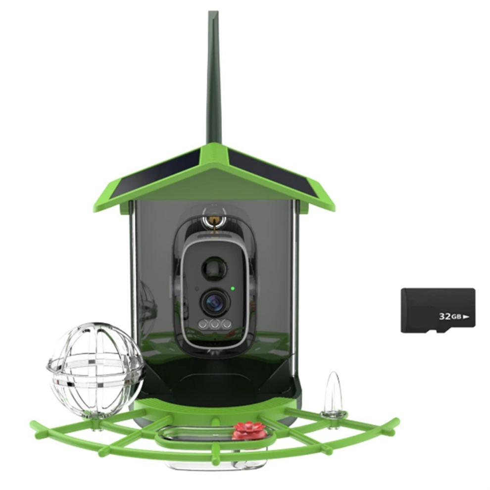 Bird Feeder Camera 4MP 2K HD WiFi Solar Powered