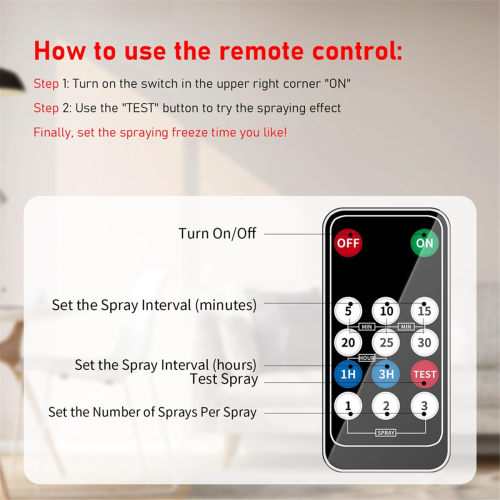 Automatic Air Freshener Spraying Dispenser Remote Black 2