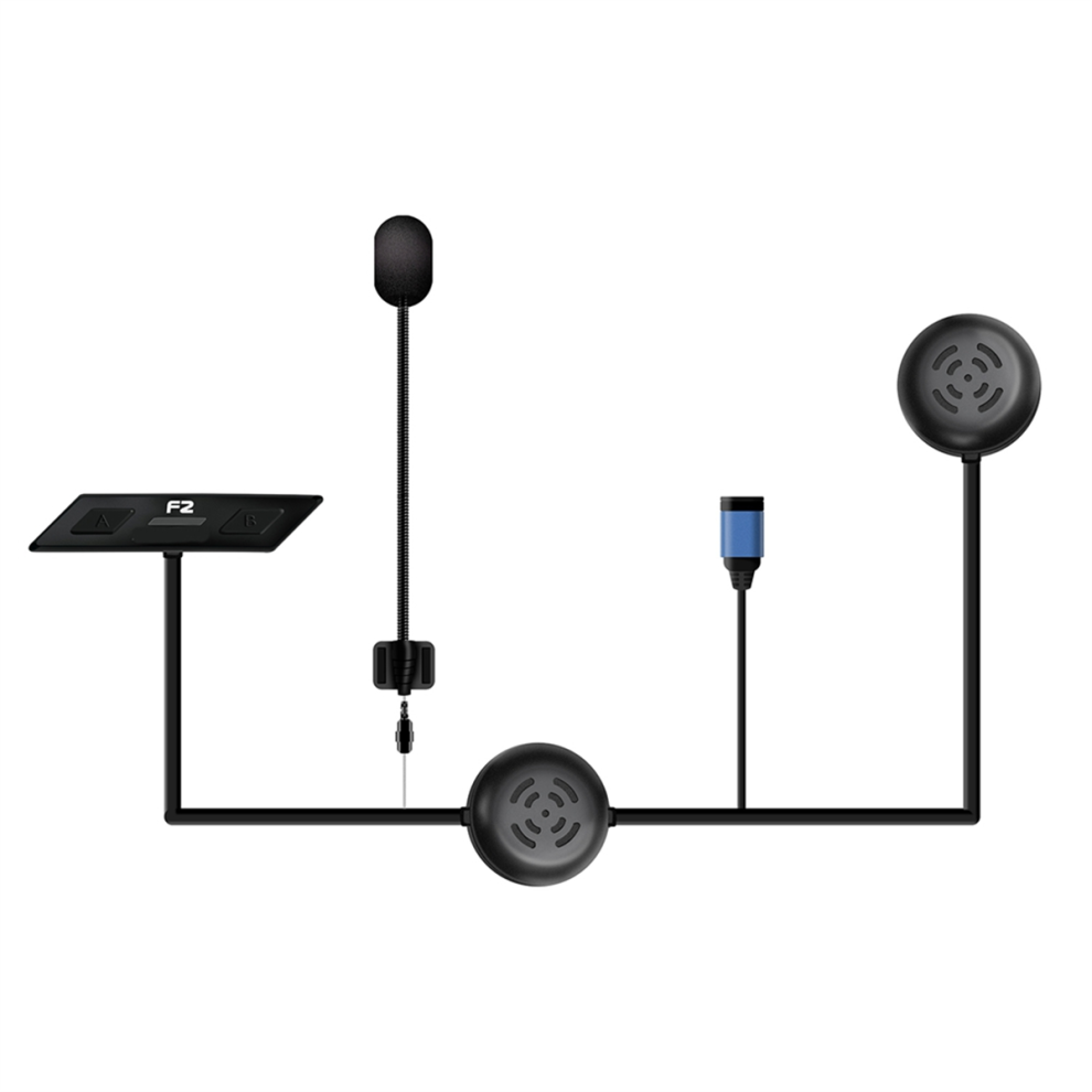 F2 Helmet Intercom Bluetooth 5.0 Motorcycle Wireless Headset 4713813116931