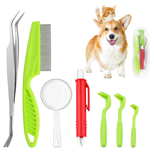 Tick Removal Tool 7Pcs Kit with Storage Box for Dogs Cats 2