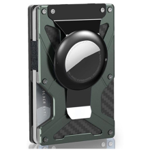 2-in-1 Wallet Money Clip Air Tag Holder and Money Clip,B