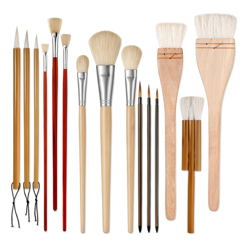 15 Pcs Pottery Glaze Brushes Set