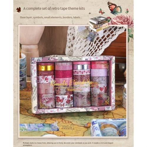 24 Rolls Retro Washi Tapes 1