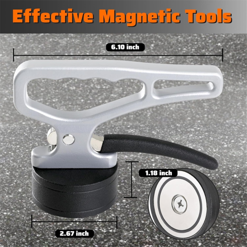 Magnetic Pickup Tool,Stainless Steel Lifting Magnet Sweeper,2Pcs 2