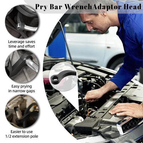 Crowbar Adapter Head Tools, Adjustable Angle Head Pry Bar 1