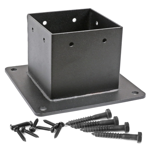 Post Flange Anchor Base with Screws for Deck Railing (1 Pack)