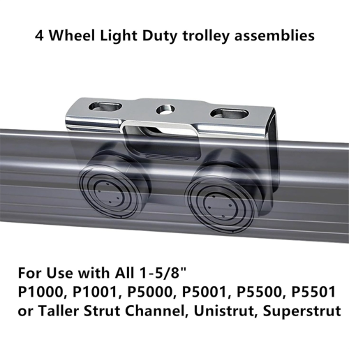 4 Wheel Trolley Assembly Rollers,Load & Stable Roller Trolley 2Pcs 1