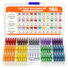 1Set 180Pcs Car Fuses Assorted Kit
