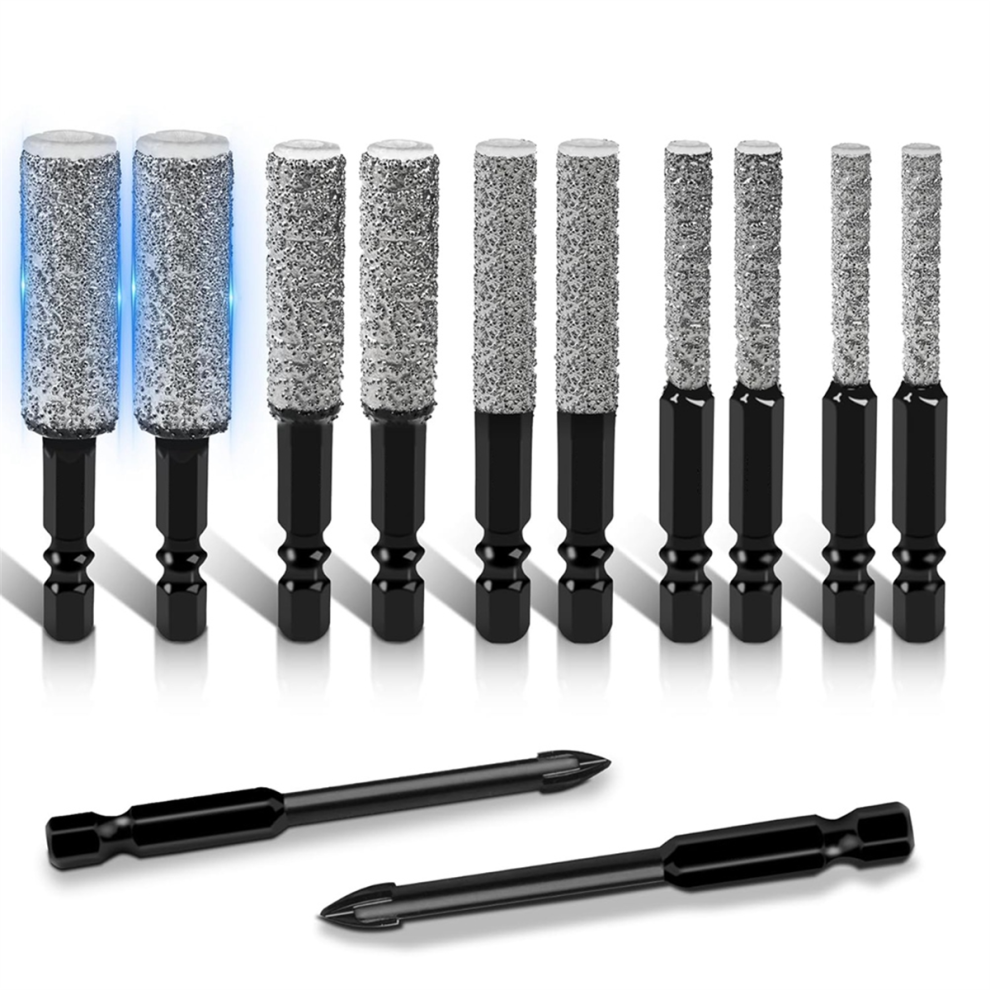 Diamond Drill Bit Set, 35Mm Extended Diamond Brazed Grinding 4713813168374