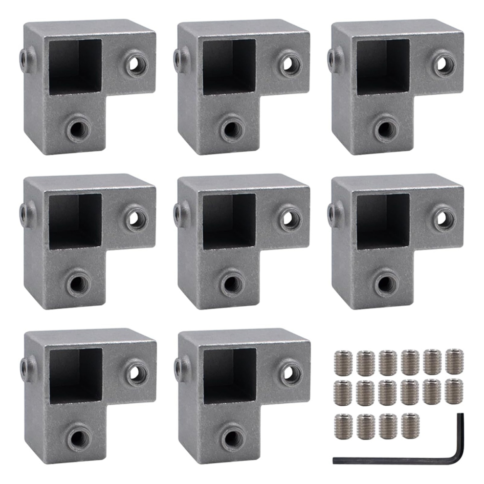 8 Pcs 1In/25 Mm Square Tube Connector, B 4713813169043