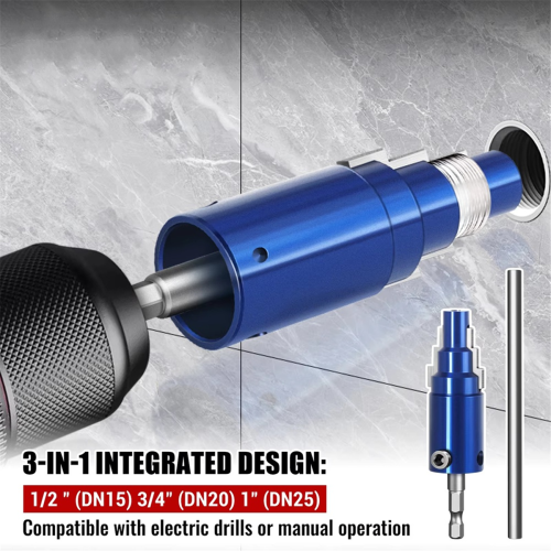 Electric Drill Manual Broken Pipe Valve Extractor Tool 1/2,3/4,1inch 1