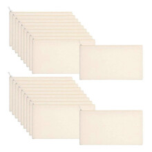 40 Pcs Canvas Pencil Pouch Zipper Makeup Bags Blank Craft Diy Bags Multipurpose Toiletry Stationary