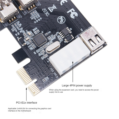 Κάρτα καταγραφής βίντεο PCI-E 1X 1394 4 θυρών DV HD Κάρτα Firewire 2