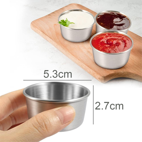 Μίνι μπολ σάλτσας Ramekin (ασημί 12 τεμάχια 70ml) 2