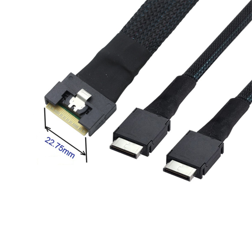 Λεπτό καλώδιο υψηλής ταχύτητας sas SFF-8654 8i σε Oculink SFF-8611 4i x2 1