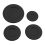 4 Pcs Cooker Hob Gas Burner Cap 55mm 75mm 100mm Concave 1