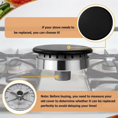 4 Pcs Cooker Hob Gas Burner Cap 55mm 75mm 100mm Concave 2