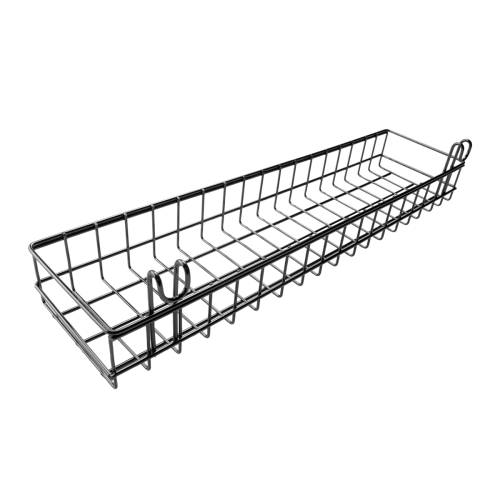 Hanging Basket for Wire Wall Grid Panel, 40X10X5CM, Black Painted 1