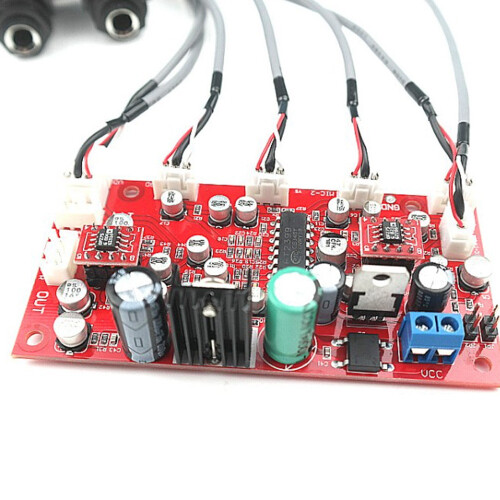 Placa amplificadora de áudio para microfone digital DC 12V 24V PT2399 1