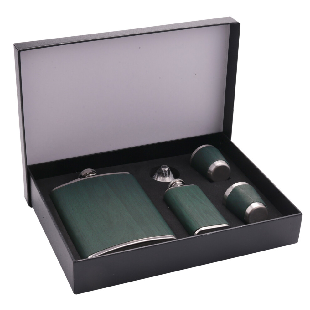 Hip Flask Set Stainless Steel Flask of Gifts for Men 260ML Green-image-OPC-PJT5H5T-NEW