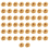 Silk Rose Flower Heads,50Pcs for Hat (Gold) 2