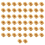 Silk Rose Flower Heads,50Pcs for Hat (Gold) 3