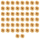Silk Rose Flower Heads,50Pcs for Hat (Gold) 1