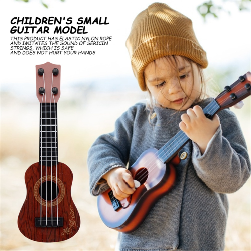 Kaffe Barn Klassisk Ukulele Gitarrleksak Tidig Utbildning Liten Gitarr 2