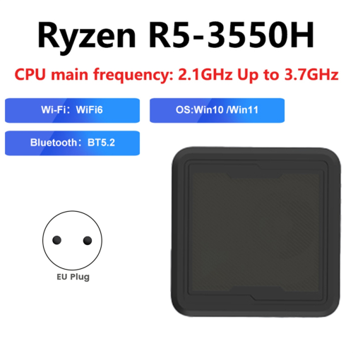 Μίνι υπολογιστής για επεξεργαστή AMD Ryzen 5 3550H για βύσμα 10/11 Ren3000 EU 2
