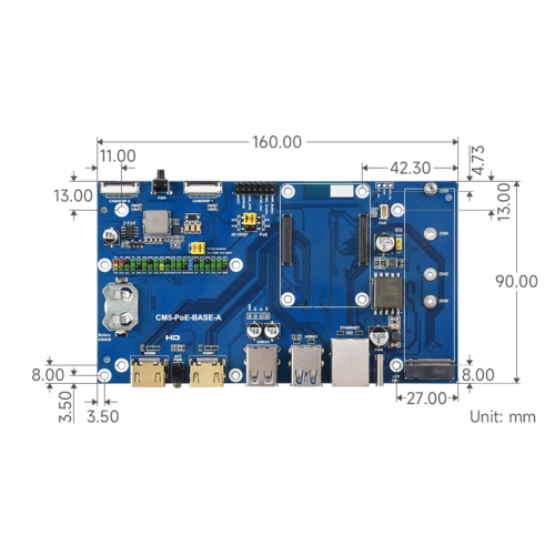 For Compute Module 5 IO Board Kit UK PLUG 2