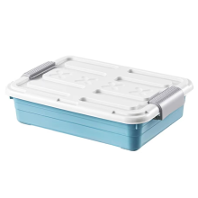 Opbergorganizer onder het bed met waterdichte wielen, blauw