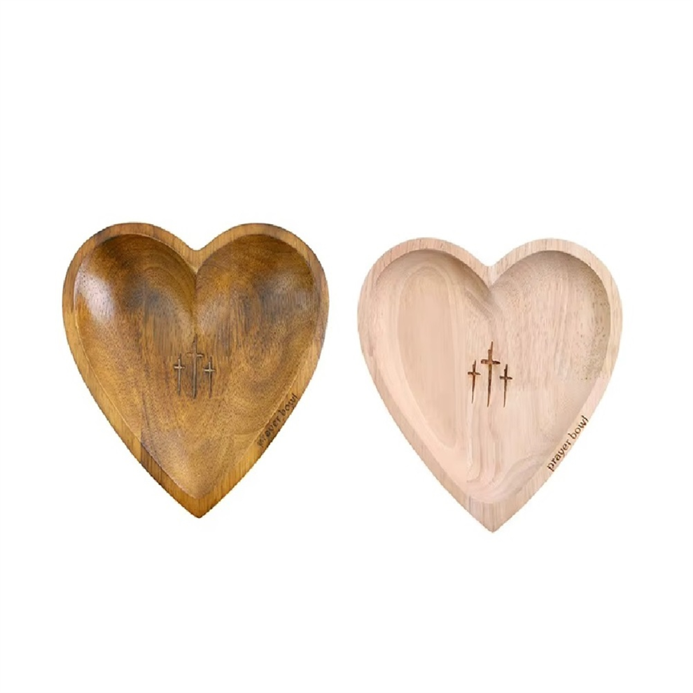Heart Prayer Bowl Wooden Wood Dough Bowl Gifts-image-OPC-PJT5ZQ8-NEW