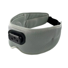 Máscara de fone de ouvido para dormir 24 músicas ruído branco blackout cinza claro