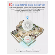 Tuya Smart WiFi -vanhusten hakulaite, yhden painikkeen hätäkello, EU-pistoke