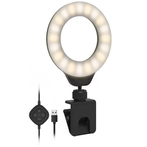 Ρυθμιζόμενο φωτιστικό Vedio LED Selfie Light με κλιπ σε φορητό υπολογιστή