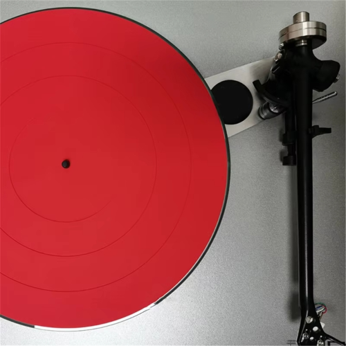 Almofada de silicone antivibração de 12 polegadas para toca-discos LP, antiderrapante vermelha 2