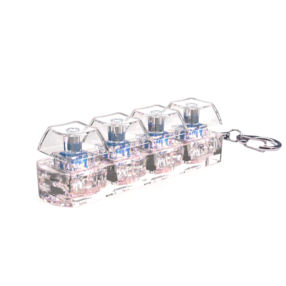 4Keys Keyboard Keycaps Fidget Toy Stress Relief Diy Keycaps Toy D White 4713866772603